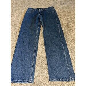 Wrangler Premium Quality Mens Jeans Size 31x30 Blue Straight Fit Med Wash Boot